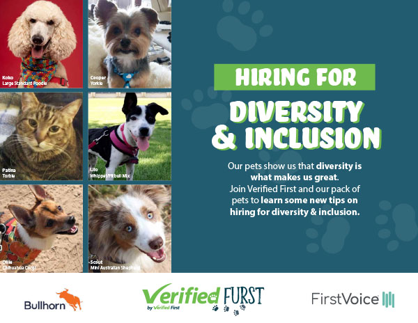 Verified First Hiring for Diversity and Inclusion Ebook with Bullhorn and FirstVoice