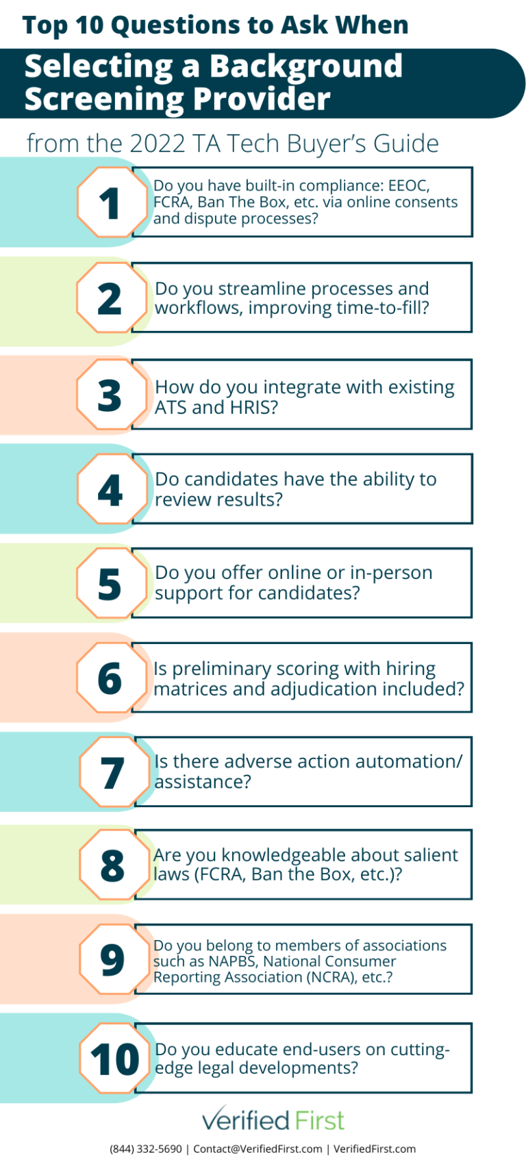 Infographic - 10 Qs to Ask Background Provider (Buyer's Guide)